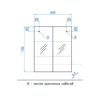 Зеркальный шкаф Style Line Амарант 60 ЛС-00000351